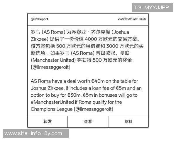 罗马冬窗首选齐尔克泽计划先租后买以增强球队实力